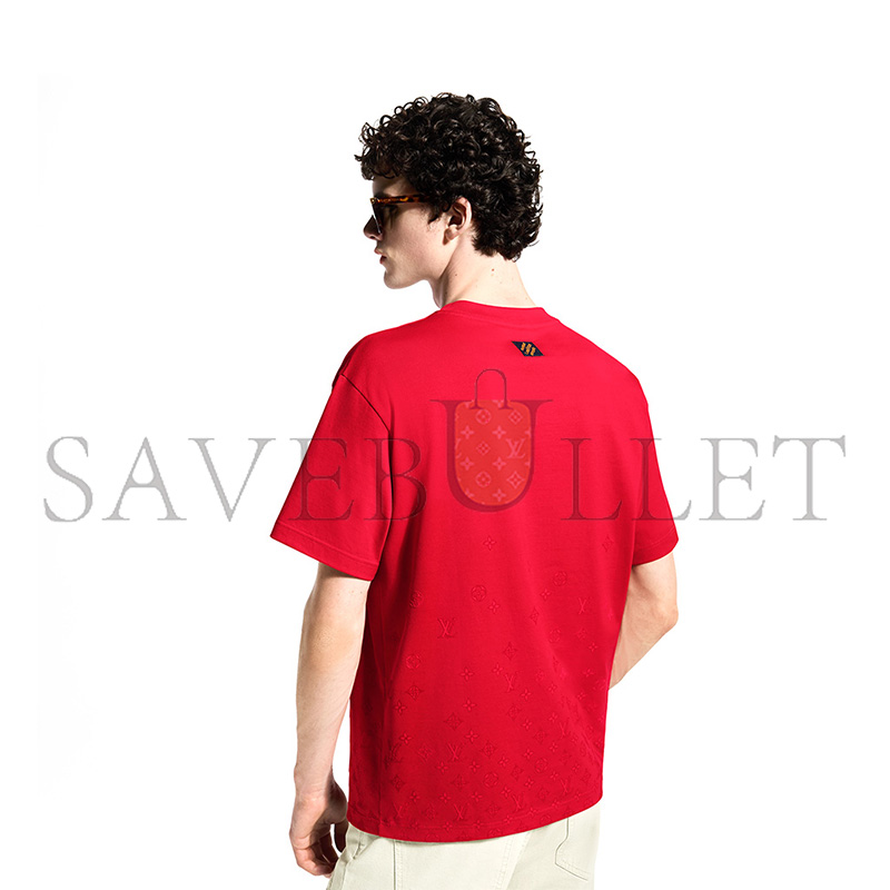LOUIS VUITTON GRADIENT SIGNATURE FLOCK PRINT T-SHIRT 1AK7LW